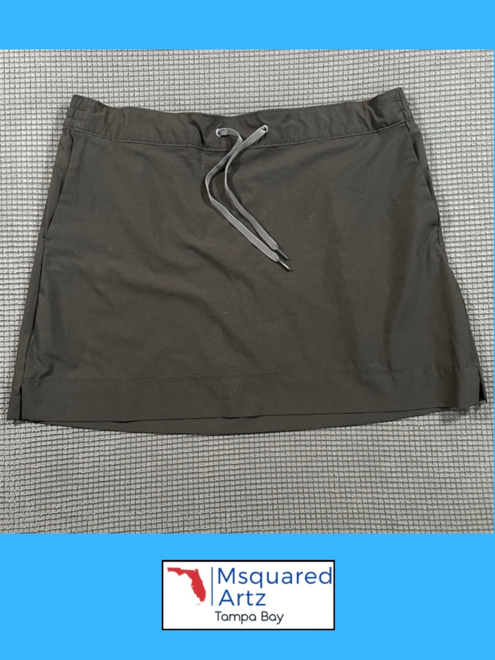 Speedo Womens Swim Skirt Skort XL Black Compression Shorts Athletic Swim Bottom